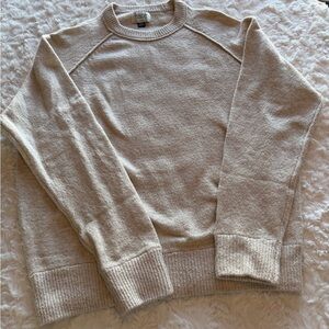 American Eagle Outfitters Men's Beige Crewneck Sweater